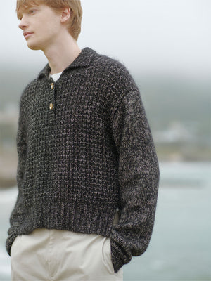 colour mix cropped knit